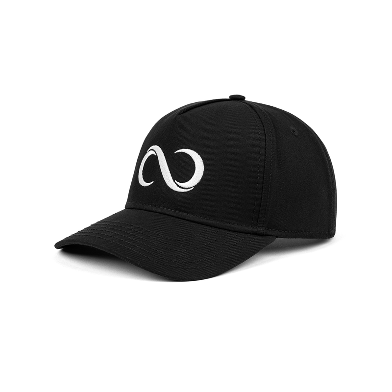 NANO-COTTON ™  A-FRAME HAT - BLACK/WHITE - "NO LIMITS"