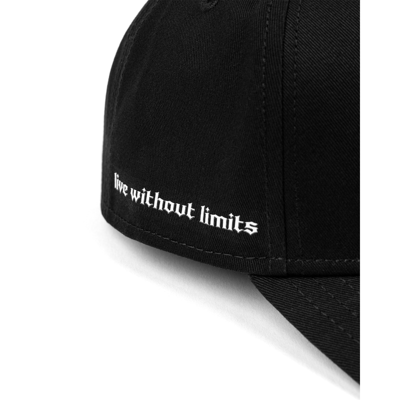 NANO-COTTON ™  A-FRAME HAT - BLACK/WHITE - "NO LIMITS"